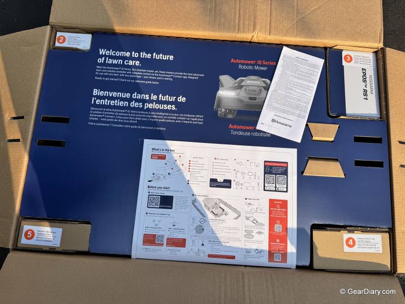 Husqvarna Automower 420 iQ Review: The Safe Bet in Robotic Mowing 2 Husqvarna Automower 420 iQ open box