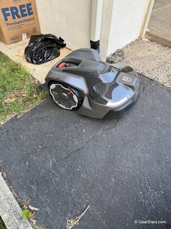Husqvarna Automower 420 iQ Review: The Safe Bet in Robotic Mowing 29 Husqvarna Automower 420 iQ on blacktop