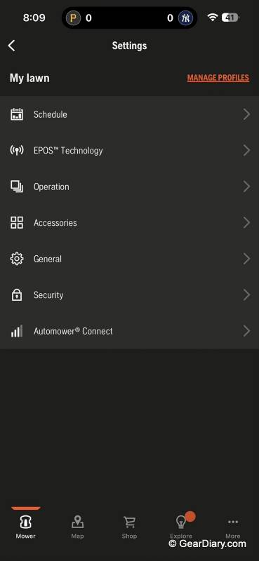Husqvarna Automower 420 iQ Review: The Safe Bet in Robotic Mowing 54 Husqvarna Automower 420 iQ app screenshot