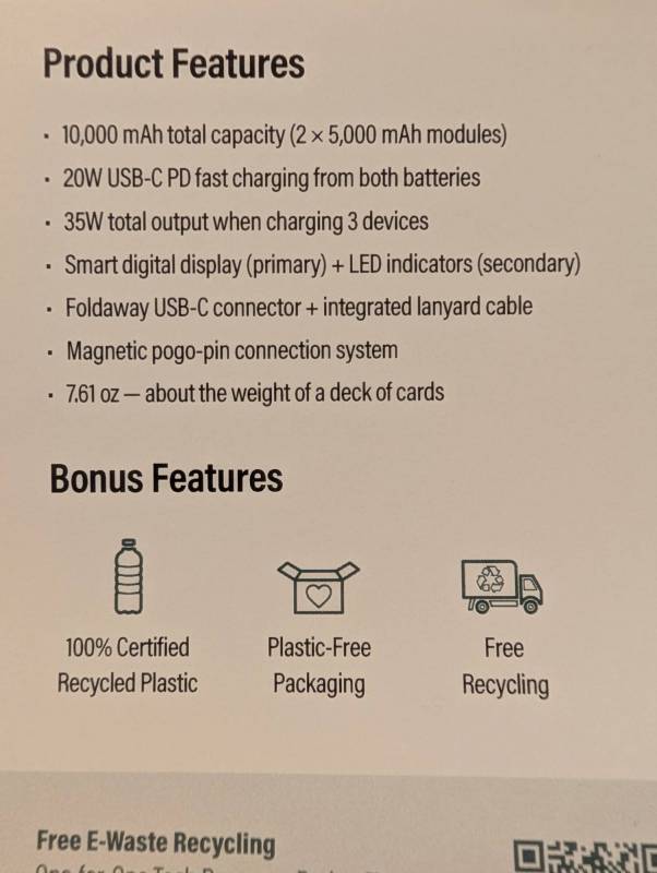 Nimble SHAREPOWER Portable Charger Review: A Small, Portable Charger You Can Easily Split in 2 and Share! 4 Nimble SHAREPOWER Portable Charger product features