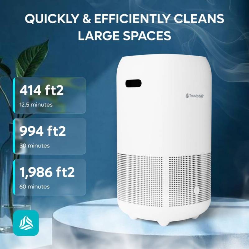 The TrustedAir TruFlow Smart HEPA Air Purifier Monitors Indoor Air and Adjusts Itself 7 TrustedAir TruFlow Smart HEPA Air Purifier