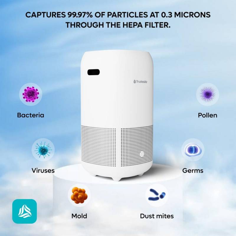 The TrustedAir TruFlow Smart HEPA Air Purifier Monitors Indoor Air and Adjusts Itself 3 TrustedAir TruFlow Smart HEPA Air Purifier