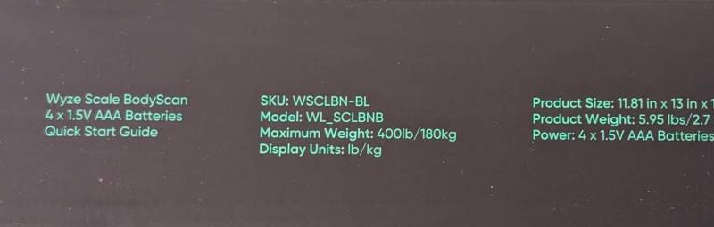 Wyze Scale BodyScan Review: Tracking Health Data Made Easy 3 Wyze Scale BodyScan specs