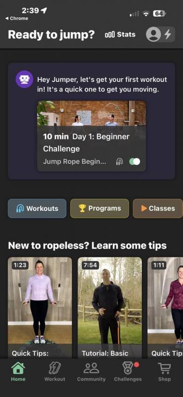 Crossrope Ropeless AMP Set Review: Who Needs a Rope When You Can Still Feel the Burn? 10 Crossrope app main screen