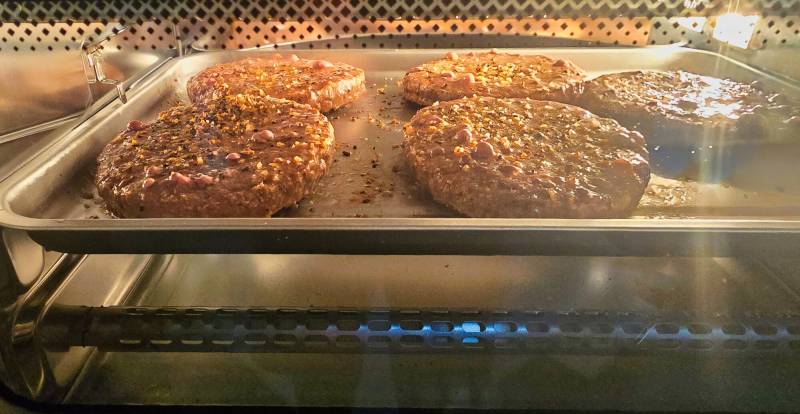 Cuisinart 10-in-1 Digital Toaster Oven Air Fryer Review: A Countertop Multitasker That Earns Its Keep 23 Cooking burgers in the Cuisinart 10-in-1 Digital Toaster Oven Air Fryer