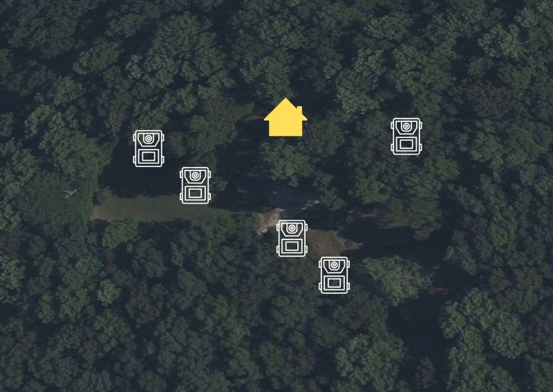 GardePro Link 1.0 Long-Range WiFi Trail Camera Review: The Trail Camera System I Liked Enough to Buy More of Myself 13 Overhead property view of camera locations