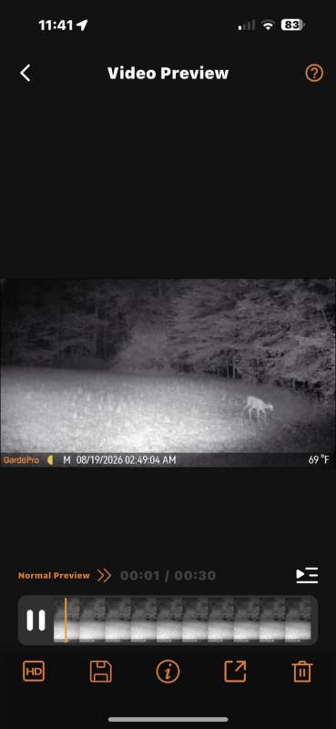 GardePro X66 Pro Cellular Trail Camera Review: Keep an Eye on Wildlife Where Wi-Fi Doesn't Reach 16 GardePro Mobile App image/video viewer