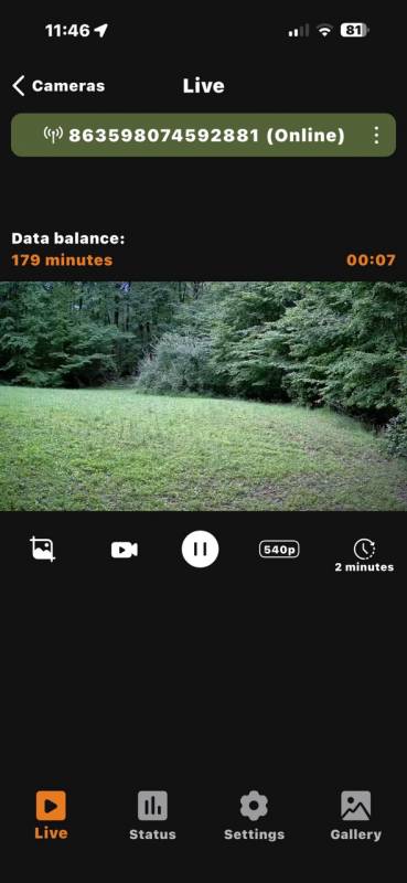 GardePro X66 Pro Cellular Trail Camera Review: Keep an Eye on Wildlife Where Wi-Fi Doesn't Reach 17 GardePro Mobile App live view