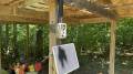 GardePro X66 Pro mounted on a post