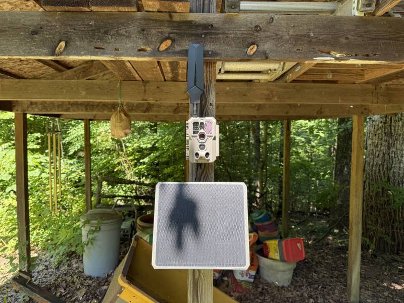 GardePro X66 Pro Cellular Trail Camera Review: Keep an Eye on Wildlife Where Wi-Fi Doesn't Reach 1 GardePro X66 Pro installed on post