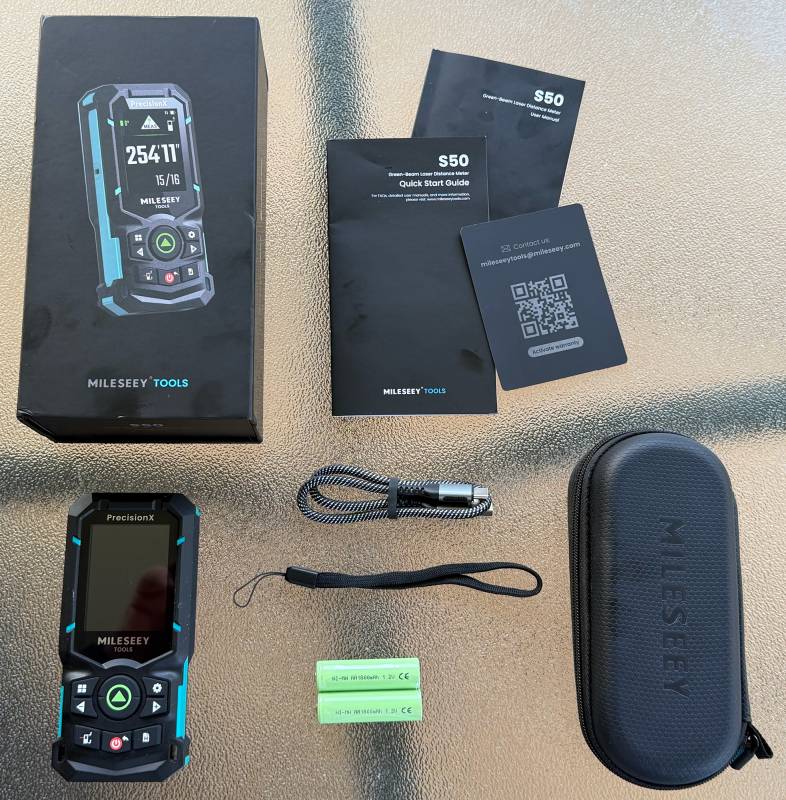 Mileseey S50C with Camera and Mileseey S50 Green-Beam Laser Measures Review: Ditch the Tape Measure and Get Seriously Precise 2 Mileseey S50 goodies