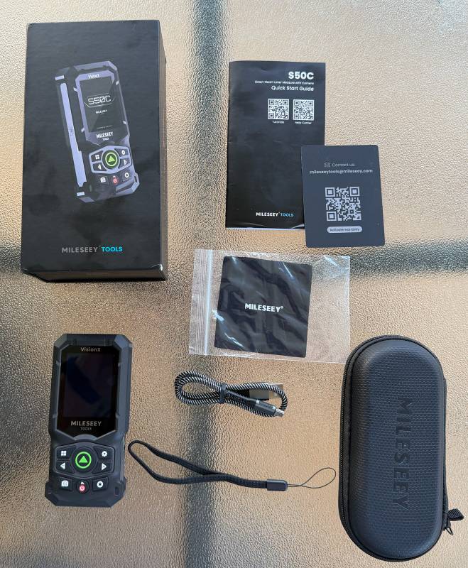 Mileseey S50C with Camera and Mileseey S50 Green-Beam Laser Measures Review: Ditch the Tape Measure and Get Seriously Precise 3 Mileseey S50C goodies