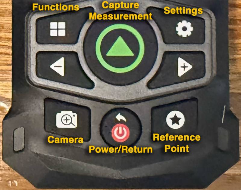 Mileseey S50C with Camera and Mileseey S50 Green-Beam Laser Measures Review: Ditch the Tape Measure and Get Seriously Precise 12 Mileseey S50C buttons
