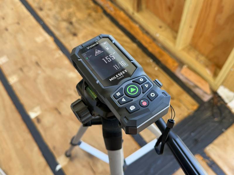 Mileseey S50C with Camera and Mileseey S50 Green-Beam Laser Measures Review: Ditch the Tape Measure and Get Seriously Precise 17 Mileseey S50C mounted on a tripod