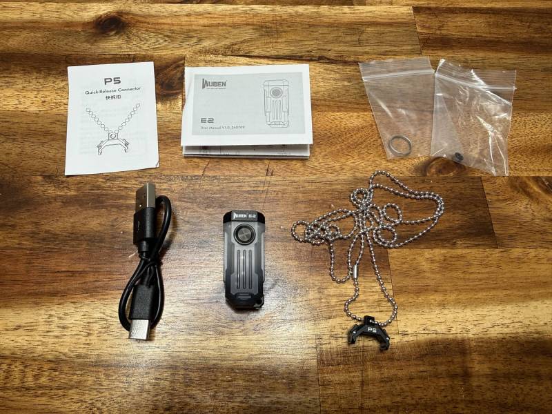 Wuben E2 Pulse Flashlight Review: A Tiny EDC Flashlight for Your Keychain 2 Wuben E2 Pulse box contents
