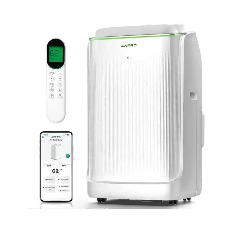 ZAFRO Portable Air Conditioner Review: A Cool Way to Augment Your Cooling System 1 ZAFRO 12,000 BTU (8,000 BTU SACC) Dual Hose Smart Inverter Portable Air Conditioner