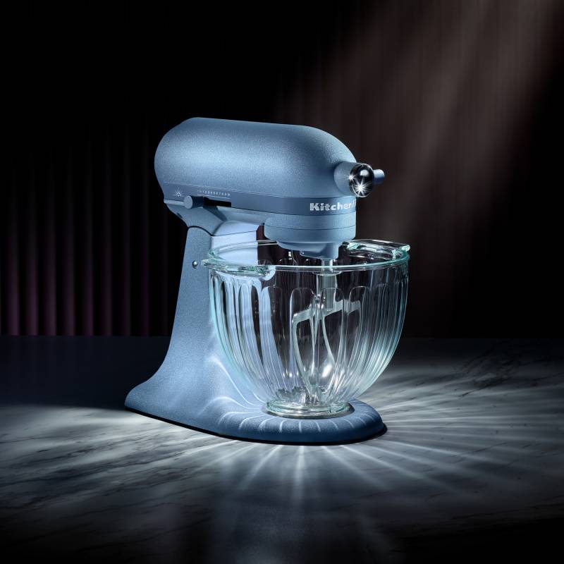 KitchenAid Design Series Luminaire Lights Up the Countertop with an Illuminated Glass Bowl and Blue Peppercorn Style 11 KitchenAid Design Series Luminaire