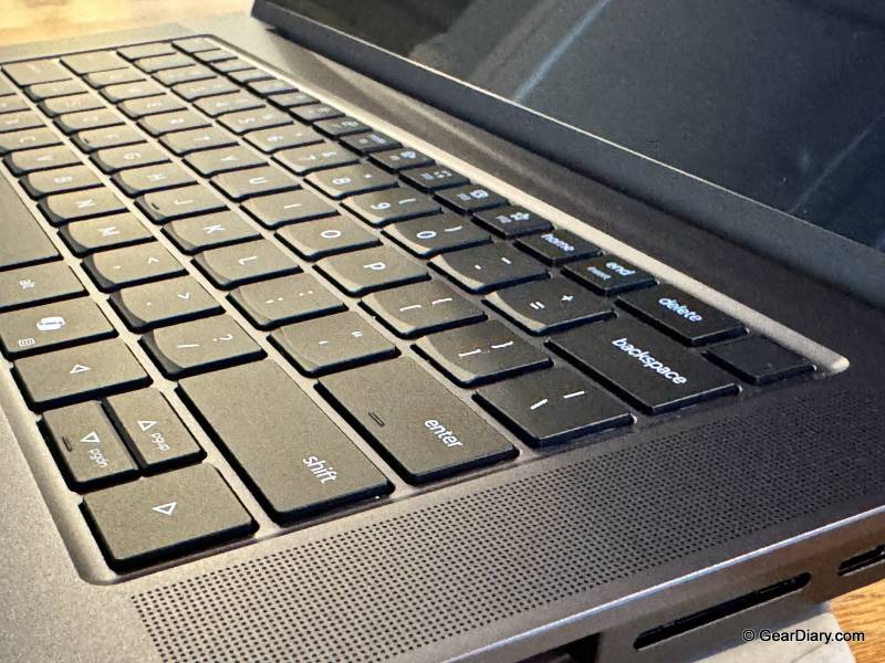 Lenovo ThinkPad X9 15p Aura Edition Review: The First Windows Laptop That Compares to a MacBook 13 Lenovo ThinkPad X9 15p Aura Edition keyboard and speaker