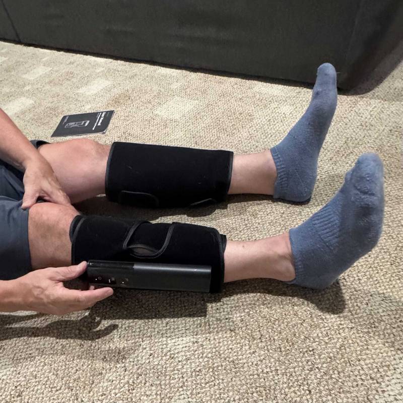 NekTeck Airflow Go Cordless Air Compression Calf and Leg Massager Review: Portable, Powerful and Easy to Use! 15 NekTeck Airflow Go Cordless Air Compression Calf and Leg Massager using the controls