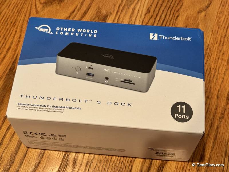 OWC Thunderbolt 5 Dock Review: Silent, Seriously Fast, and Built to Run Your Entire Desk 1 OWC Thunderbolt 5 Dock retail box.