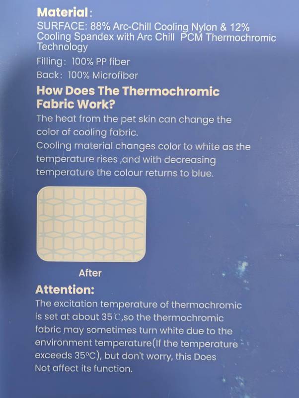 Rywell Arc-Chill 3.0 Dog Cooling Mat Review 3 Rywell Arc-Chill 3.0 Dog Cooling Mat specs