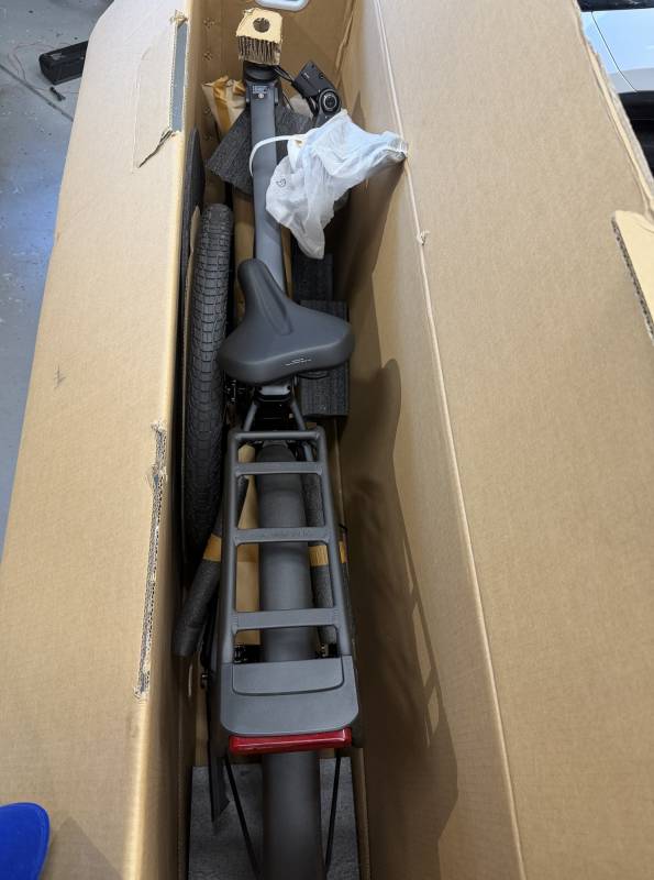 Segway Myon E-bike Review: High-Tech Features That'll Make Your Car Jealous 4 Inside the Segway Myon shipping box.