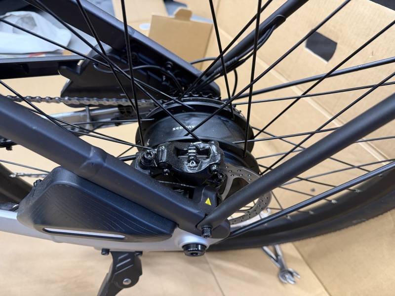 Segway Myon E-bike Review: High-Tech Features That'll Make Your Car Jealous 16 Rear wheel on the Segway Myon
