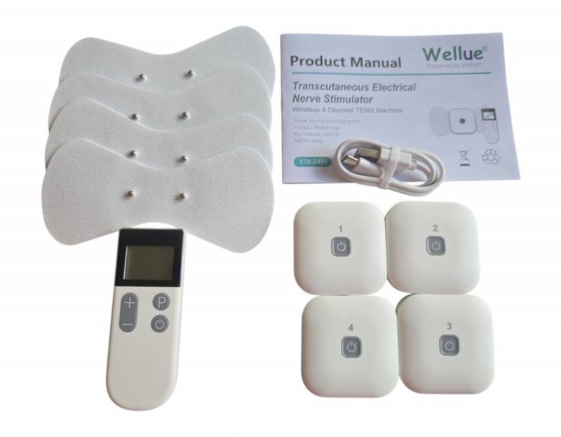 Wellue Cable-Free 4-Channel TENS Device Review: Wireless Relief for All Those Aches and Pains, and No Wire 3 Included with the Wellue Cable-Free 4-Channel TENS Device