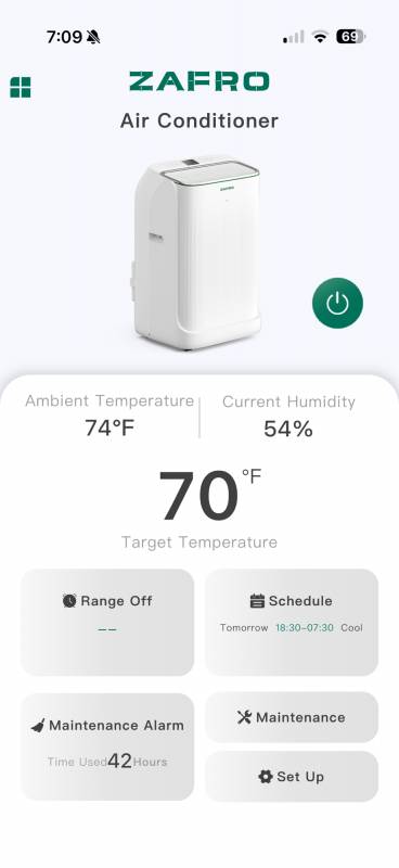 ZAFRO Portable Air Conditioner Review: A Cool Way to Augment Your Cooling System 6 ZAFRO app screens