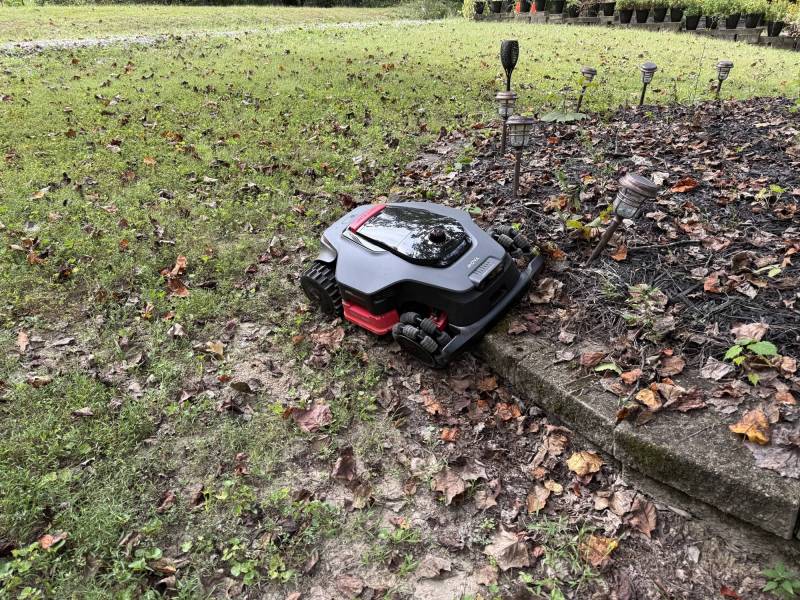 MOVA LiDAX Ultra 2000 AWD Robotic Lawn Mower Review 27 MOVA LiDAX Ultra 2000 climbing a wall