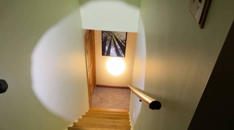 Pointing the NiWalker N50S down the stairway