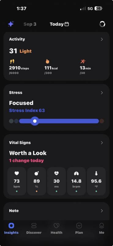 RingConn Gen 3 Smart Ring Review: The Smart Ring for People Who’d Rather Skip the Smartwatch 10 RingConn app main screen