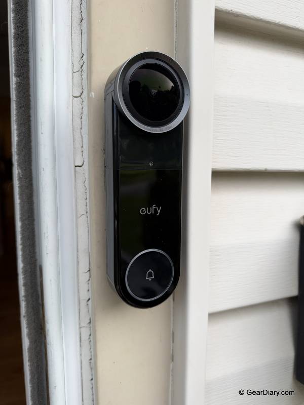 Eufy Video Doorbell S4 Review: One Lens Does the Work of Two, and It’s Subscription-Free 5 Eufy Video Doorbell S4 mounted on the authors home