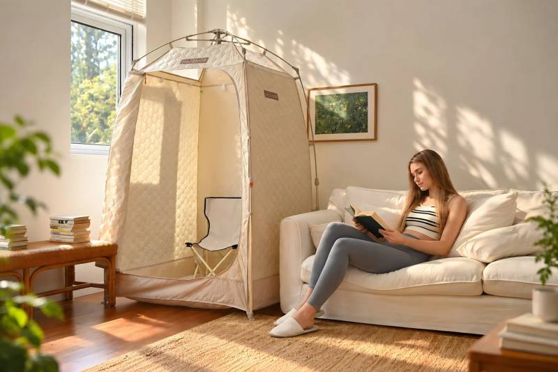Skip the Spa: The Hazemor Instant Sauna Tent Brings the Steam Room Home and Folds Away When You’re Done 11 Hazemor Instant Sauna Tent