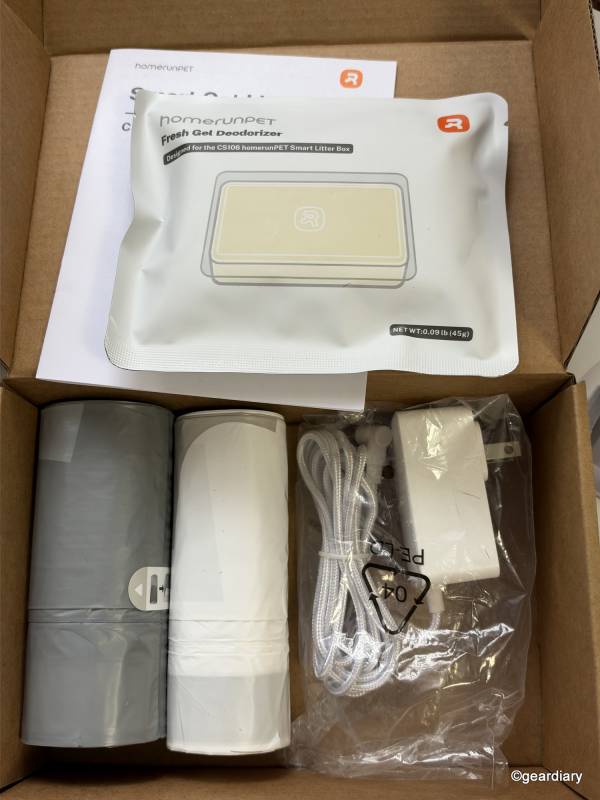 HomerunPET CS106 Review: A Self-Cleaning Litter Box That Takes More Than Scooping Off Your To-Do List 6 Accessories included with the HomerunPET CS106