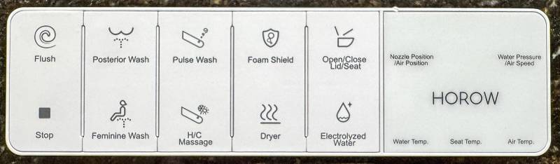 Horow X70 Smart Toilet Review: It’s Far Smarter Than an Average Toilet 15 Close up of the Horow X70 Smart Toilet controller