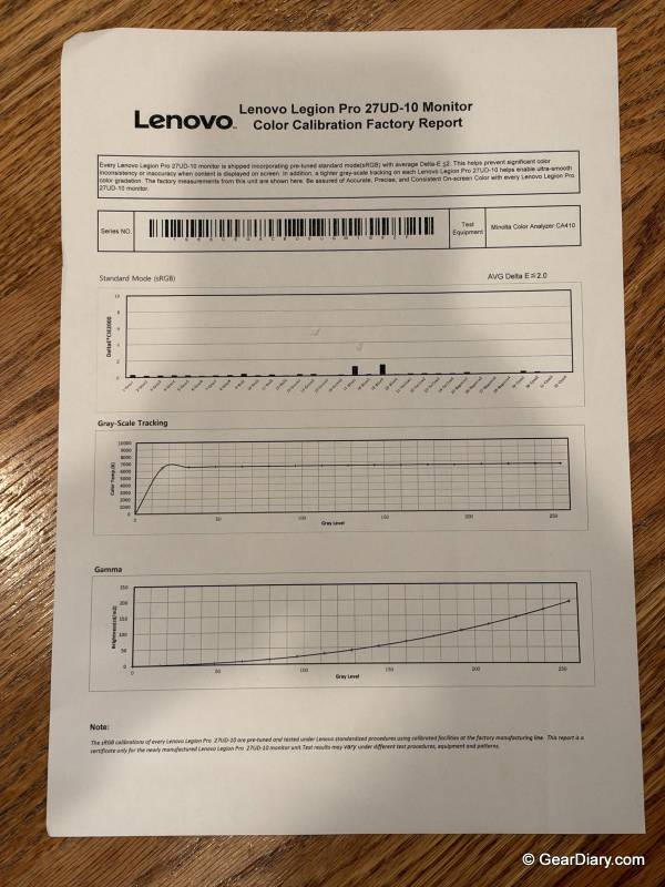 Lenovo Legion Pro 27UD-10 Review: 4K OLED, 240Hz, and No Compromises Required 16 Lenovo Legion Pro 27UD-10 color calibration report