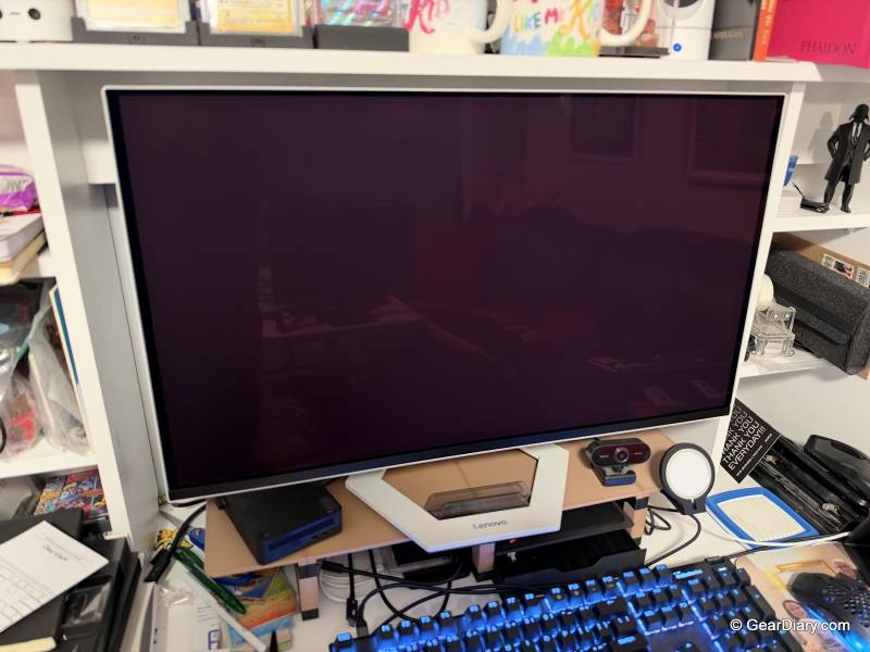 Lenovo Legion Pro 27UD-10 Review: 4K OLED, 240Hz, and No Compromises Required 12 The Lenovo Legion Pro 27UD-10 set up on the author's desk