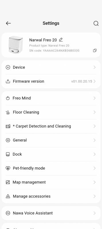 Narwal Freo 20 Robot Vacuum Review: Serious Cleaning Power with Smarter Mopping and Less Hands-On Maintenance 16 Narwal app