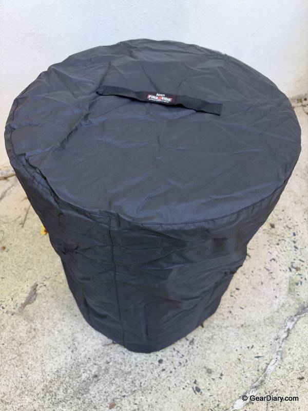 Ninja Fireside360 Review: The Smokeless Fire Pit with a Built-In Heater That Keeps Everyone Outside 10 Ninja Fireside360 with the optional cover on it