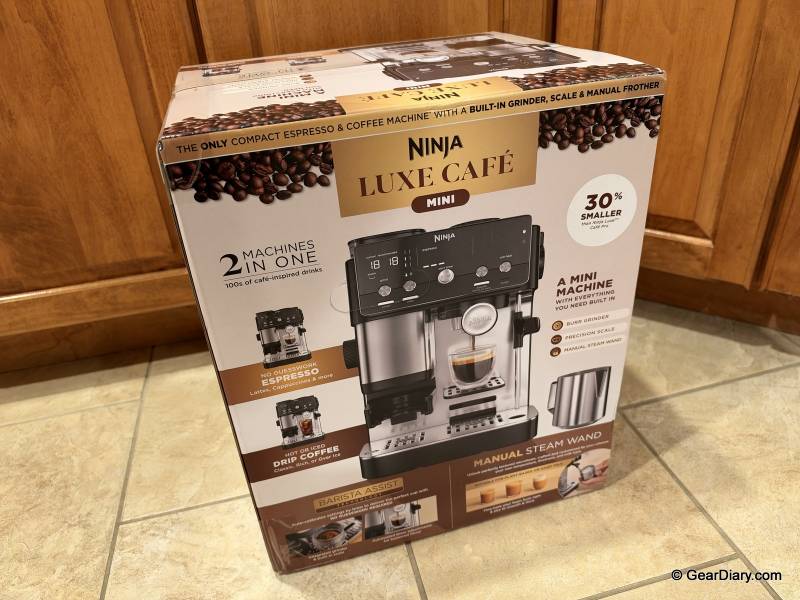 Ninja Luxe Café Mini Review: Big Coffee Shop Flavor, Small Countertop Footprint 1 Ninja Luxe Café Mini in the retail box