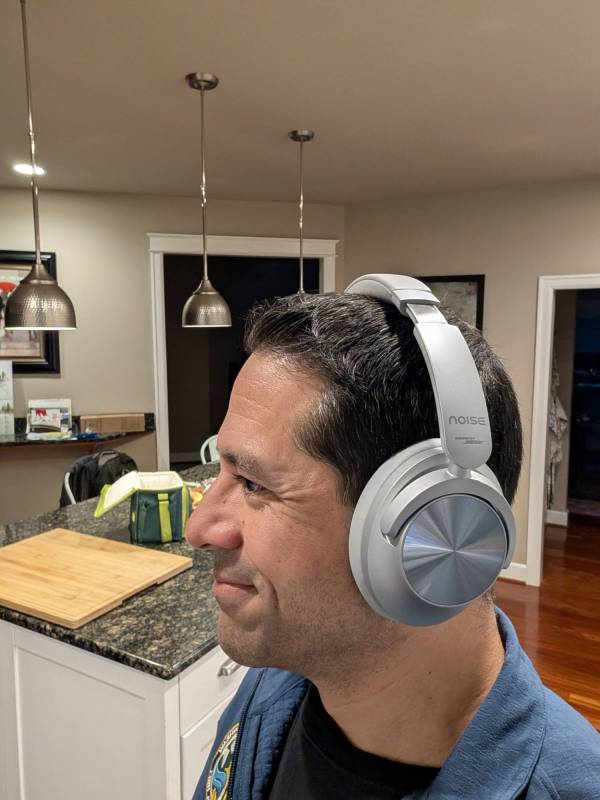 Noise Master Buds Max Review: Big Sound, 60-Hour Battery Life, and One Feature You'll Wish Every Headphone Had 21 The author wearing the Noise Master Buds Max