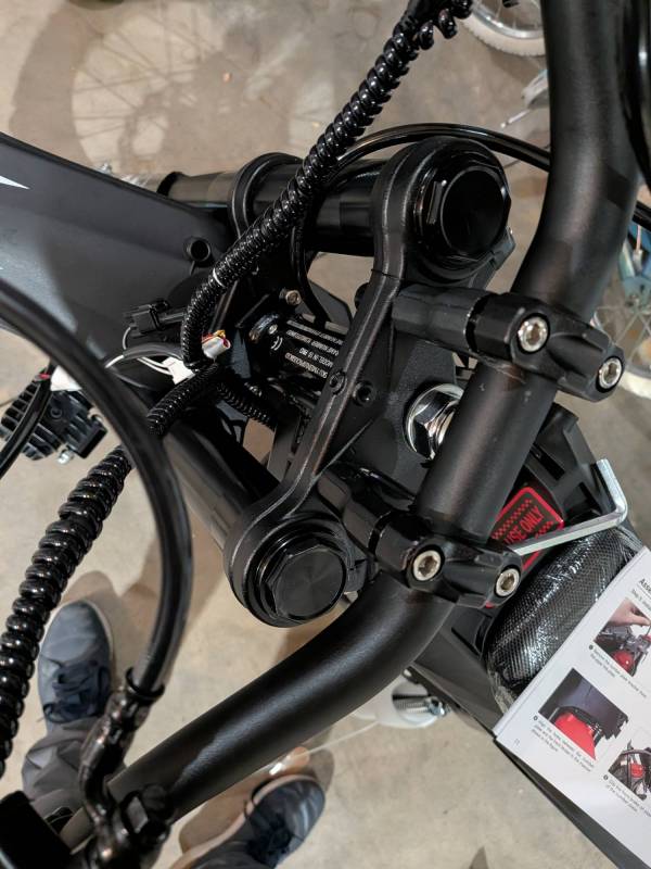 Yozma IN 10 Pro Electric Dirt Bike Review: This Dirt Bike Is Too Fun and Sadly Not Street Legal, So Keep It to the Trails! 10 Handlebars on the Yozma IN 10 Pro Electric Dirt Bike