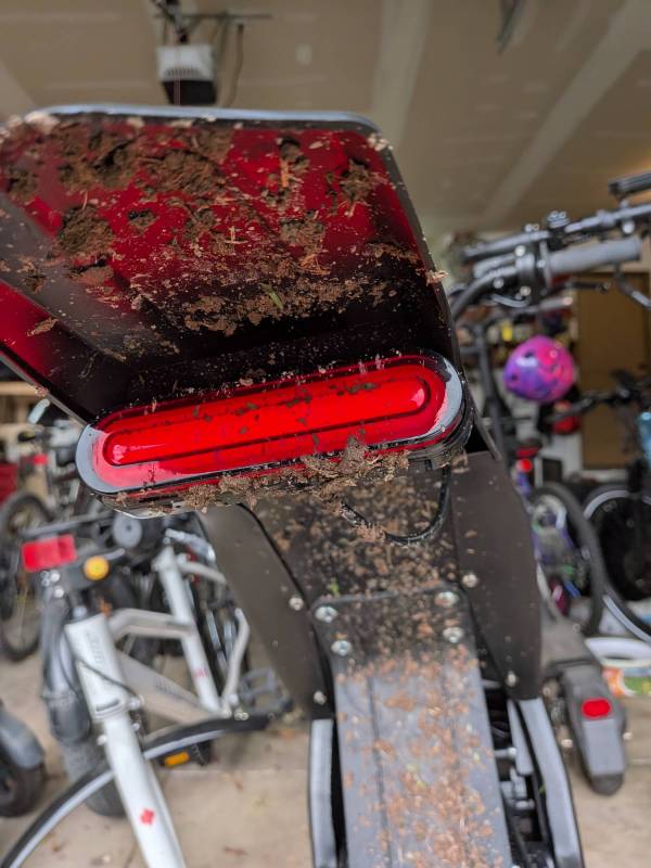 Yozma IN 10 Pro Electric Dirt Bike Review: This Dirt Bike Is Too Fun and Sadly Not Street Legal, So Keep It to the Trails! 17 Mud guard on the Yozma IN 10 Pro Electric Dirt Bike