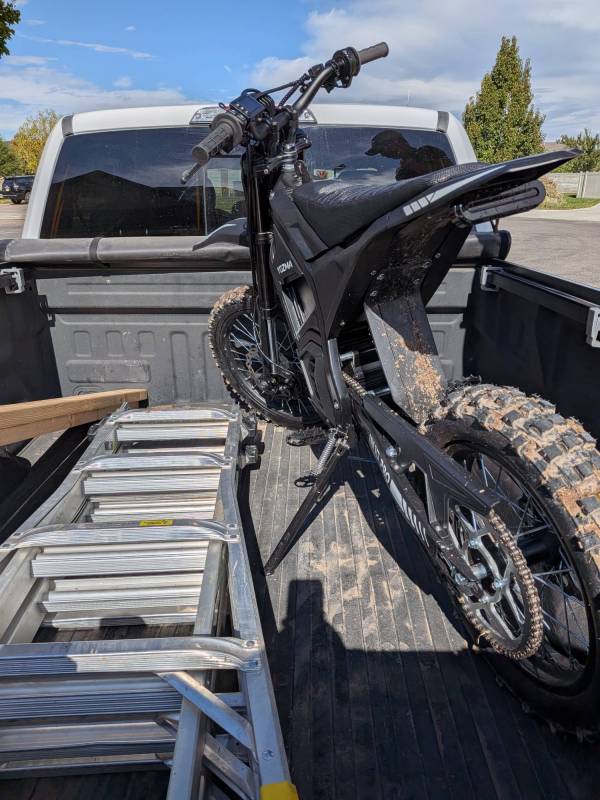 Yozma IN 10 Pro Electric Dirt Bike Review: This Dirt Bike Is Too Fun and Sadly Not Street Legal, So Keep It to the Trails! 20 The Yozma IN 10 Pro Electric Dirt Bike in the back of the author's truck