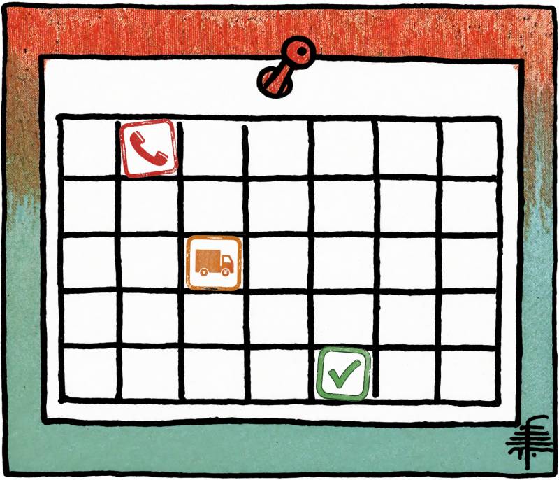 My Descent Into the Seven Circles of Whirlpool: How a Defective Oven Became a Customer Service Disaster 11 A calendar showing a month of waiting.