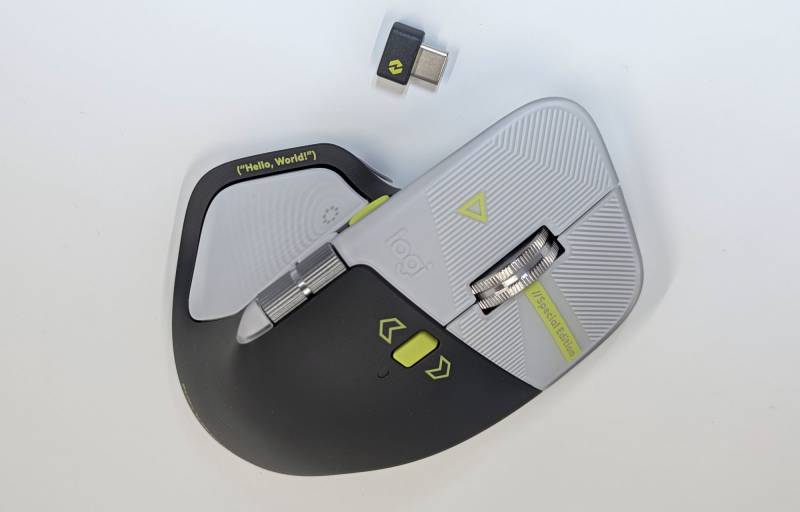 Logitech MX Master 4 Wireless Mouse Developer Edition: A Love Letter to Coders, Complete with Hidden Easter Eggs 4 Top view of the Logitech MX Master 4 Wireless Mouse Special Edition