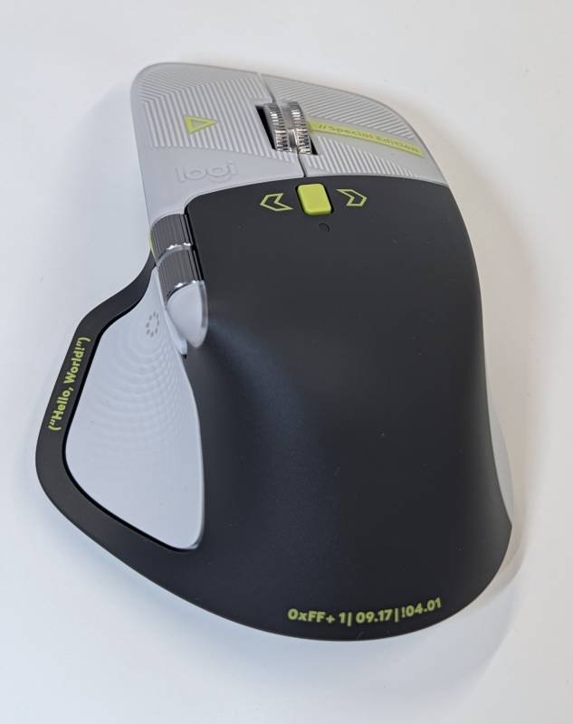 Logitech MX Master 4 Wireless Mouse Developer Edition: A Love Letter to Coders, Complete with Hidden Easter Eggs 2 Top view of the Logitech MX Master 4 Wireless Mouse Developer Edition