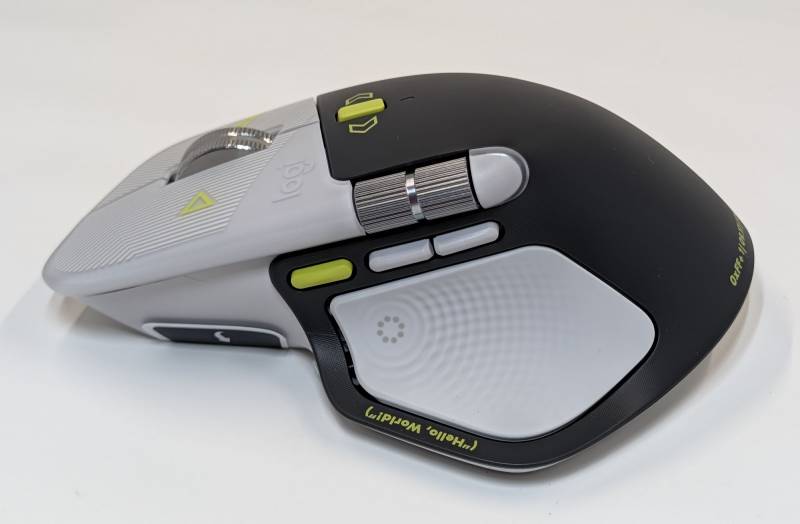Logitech MX Master 4 Wireless Mouse Developer Edition: A Love Letter to Coders, Complete with Hidden Easter Eggs 1 Side view of the Logitech MX Master 4 Wireless Mouse Developer Edition