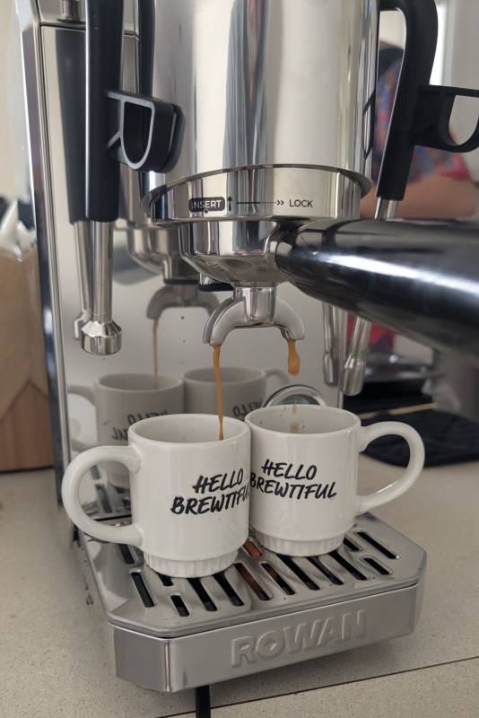 Rowan Nova Pure Espresso Machine Review: Be Your Own Barista at Home — Snooty Attitude Not Required! 8 Making two espressos with the Rowan Nova Pure Espresso Machine